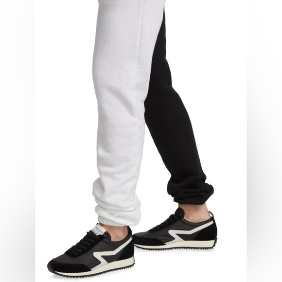 LA DETRESSE The Lovers black and white color block sweat pants jogger M NWT - Picture 4 of 10